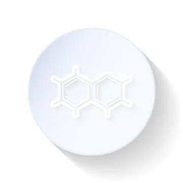 A molecule Chemical formula thin lines icon Stock Illustration
