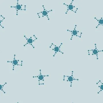Molecule chemistry glyph vector seamless pattern Stock Illustration