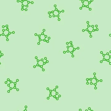 Molecule chemistry line vector seamless pattern Illustrazione stock