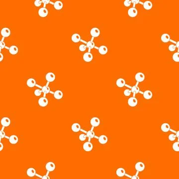 Molecule chemistry pattern vector orange 스톡 일러스트