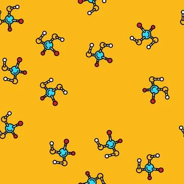 Molecule chemistry vector seamless pattern Illustrazione stock