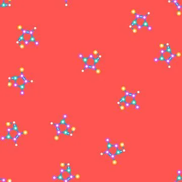 Molecule chemistry vector seamless pattern Stock Illustration