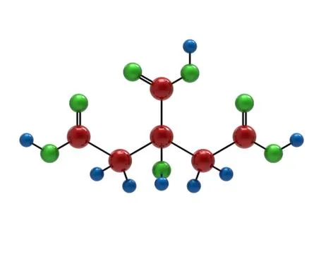 Molecule of citric acid Stock Illustration