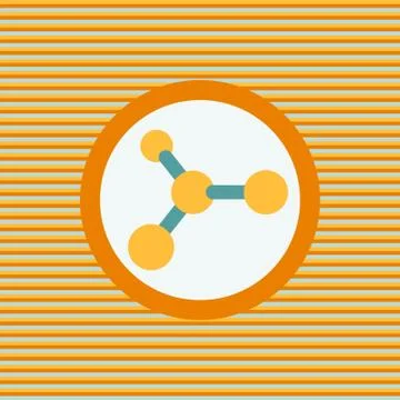 Molecule color flat icon Stock Illustration