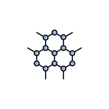 Molecule color gradient vector icon Stock Illustration
