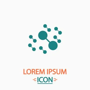 Molecule computer symbol Stock Illustration