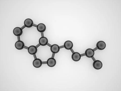 Molecule concept rendered black Stock Illustration