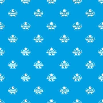 Molecule connection pattern vector seamless blue Illustrazione stock