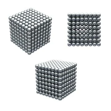 Molecule cube on white background Stock Illustration