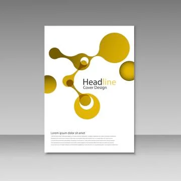 Molecule design brochure template. Science vector background Stock Illustration