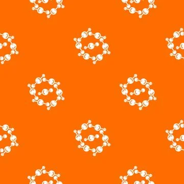 Molecule design pattern orange Stock Illustration