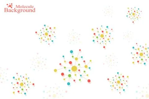 Molecule DNA and communication background. Connected lines with dots. Geometric Stock Illustration