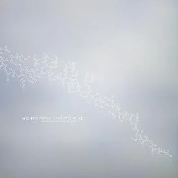 Molecule DNA and neurons vector. Molecular structure. Connected lines with dots Stock Illustration