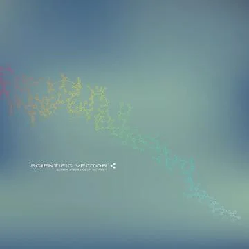 Molecule DNA and neurons vector. Molecular structure. Connected lines with .. Stock Illustration