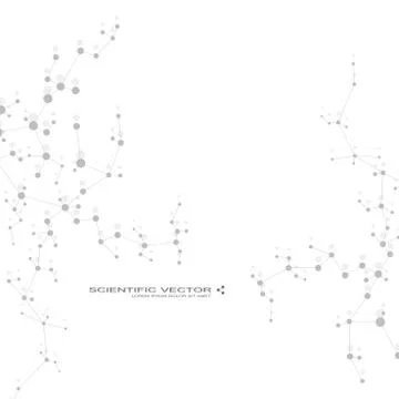 Molecule DNA and neurons vector. Molecular structure. Connected lines with dots Stock Illustration