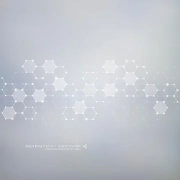 Molecule DNA and neurons vector. Molecular structure. Connected lines with dots Stock Illustration