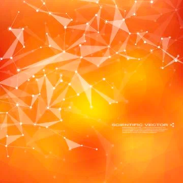 Molecule DNA and neurons vector. Molecular structure. Connected lines with dots Stock Illustration