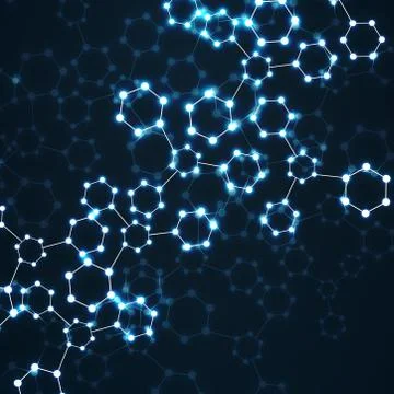 Molecule DNA glowing. Abstract background 스톡 일러스트