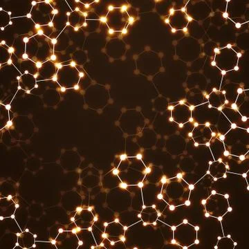 Molecule DNA glowing. Abstract background Illustrazione stock