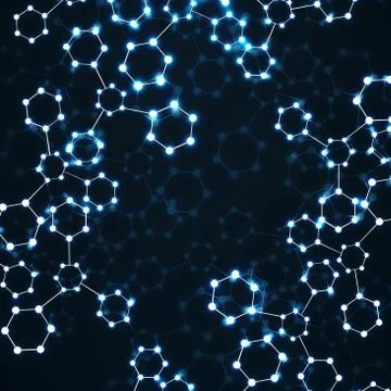 Molecule DNA glowing. Abstract background 스톡 일러스트