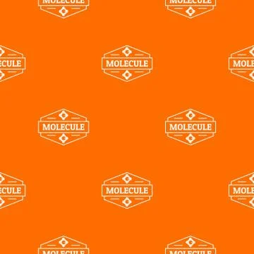 Molecule dna pattern vector orange Stock Illustration