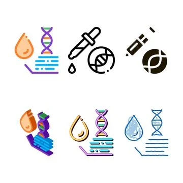 Molecule in drop water biomaterial vector concepts icon Stock Illustration