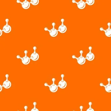 Molecule element pattern vector orange Illustrazione stock