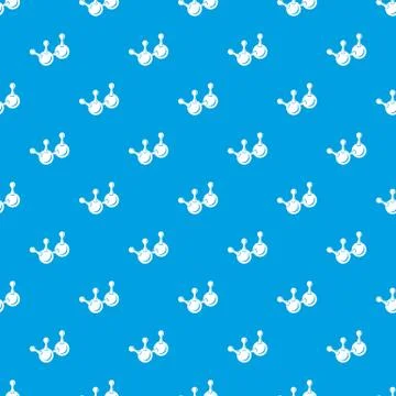 Molecule element pattern vector seamless blue Illustrazione stock
