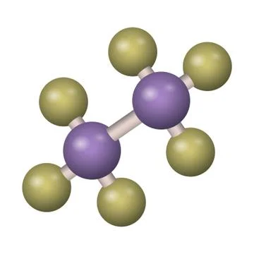 A molecule of ethane. Stock Illustration