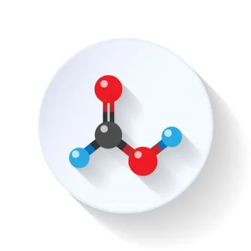 Molecule flat icon Stock Illustration