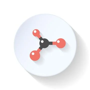 Molecule flat icon Illustrazione stock