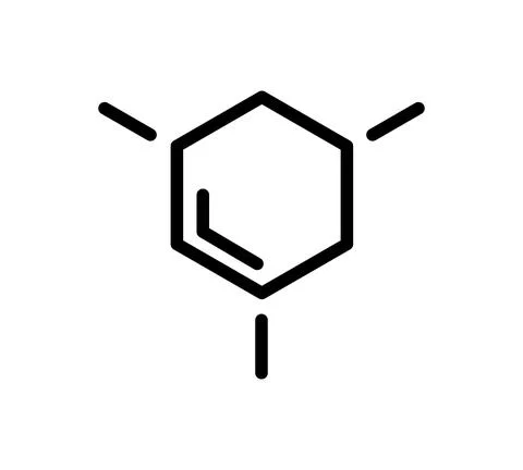 Molecule flat icon. Pictogram for web. Line stroke. Atom symbol isolated on w Stock Illustration