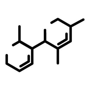 Molecule flat icon. Pictogram for web. Line stroke. Atom symbol isolated on w Stock Illustration