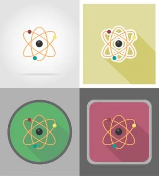 Molecule flat icons vector illustration Stock Illustration