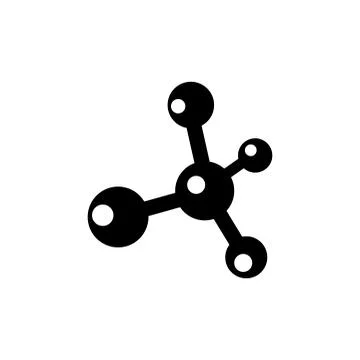 Molecule Flat Vector Icon Stock Illustration