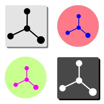 Molecule. flat vector icon Stock Illustration