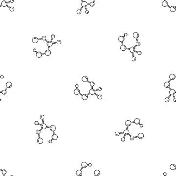 Molecule formula pattern seamless vector Stock Illustration