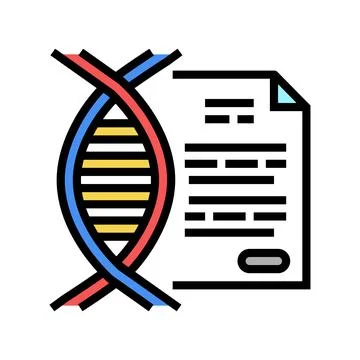 Molecule genetic documentation color icon vector illustration Stock Illustration