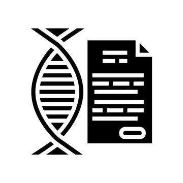 Molecule genetic documentation glyph icon vector illustration 스톡 일러스트