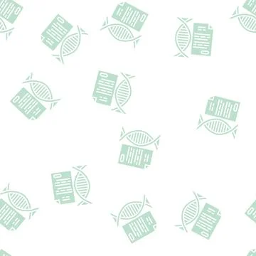 Molecule genetic documentation glyph seamless pattern Stock Illustration
