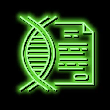 Molecule genetic documentation neon glow icon illustration イラスト素材