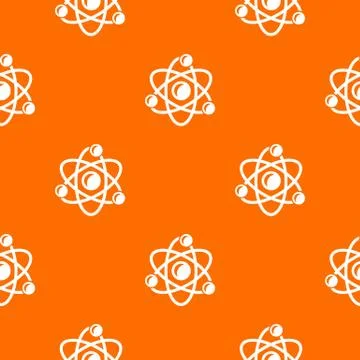Molecule genetics pattern vector orange Stock Illustration