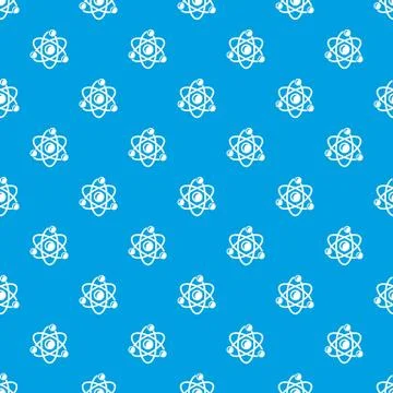 Molecule genetics pattern vector seamless blue Stock Illustration