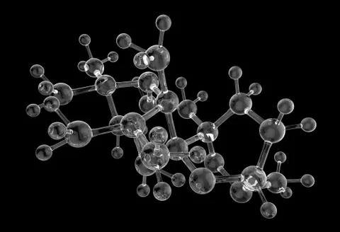 Molecule glass 3d Stock Illustration