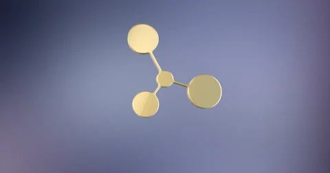 Molecule Gold 3d Icon Stock Footage 67352045