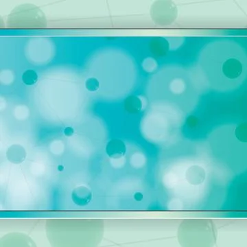 Molecule green blue background Stock Illustration