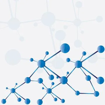 Molecule green silver background Stock Illustration