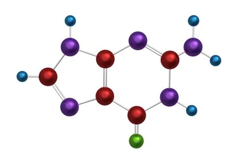 Molecule of guanine Stock-Illustration