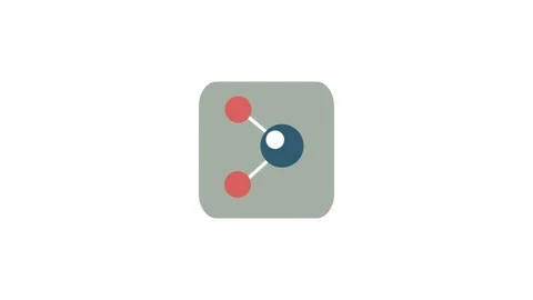 Molecule H2O icon animation for video motion graphics Stock Footage 150060188