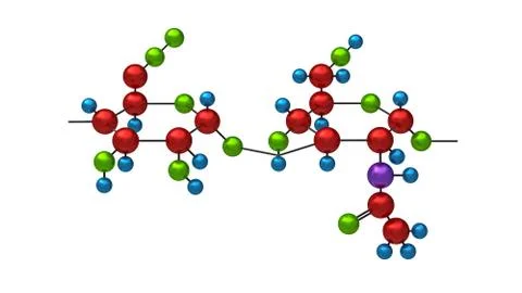 Molecule of hyaluron Stock Illustration